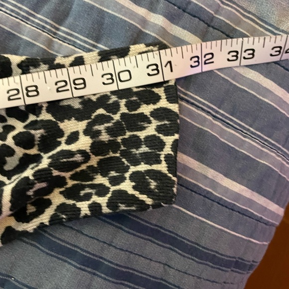 Lands End animal print black brown cardigan sweater size XL 18 supima cotton - Picture 14 of 14